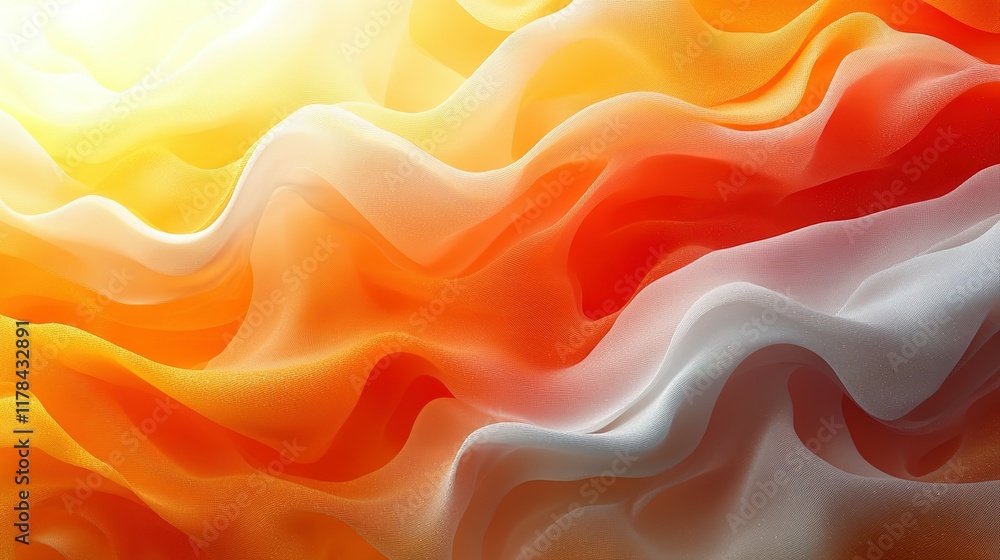 Abstract Orange White Fabric Waves Texture Abstract Orange White Fabric Waves Texture