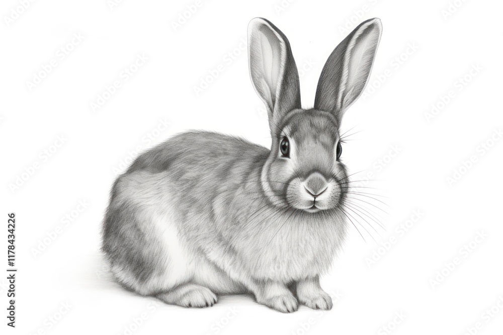 Rabbit drawing sketch animal. Rabbit drawing sketch animal.