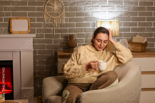 Cozy evening relaxation wit...