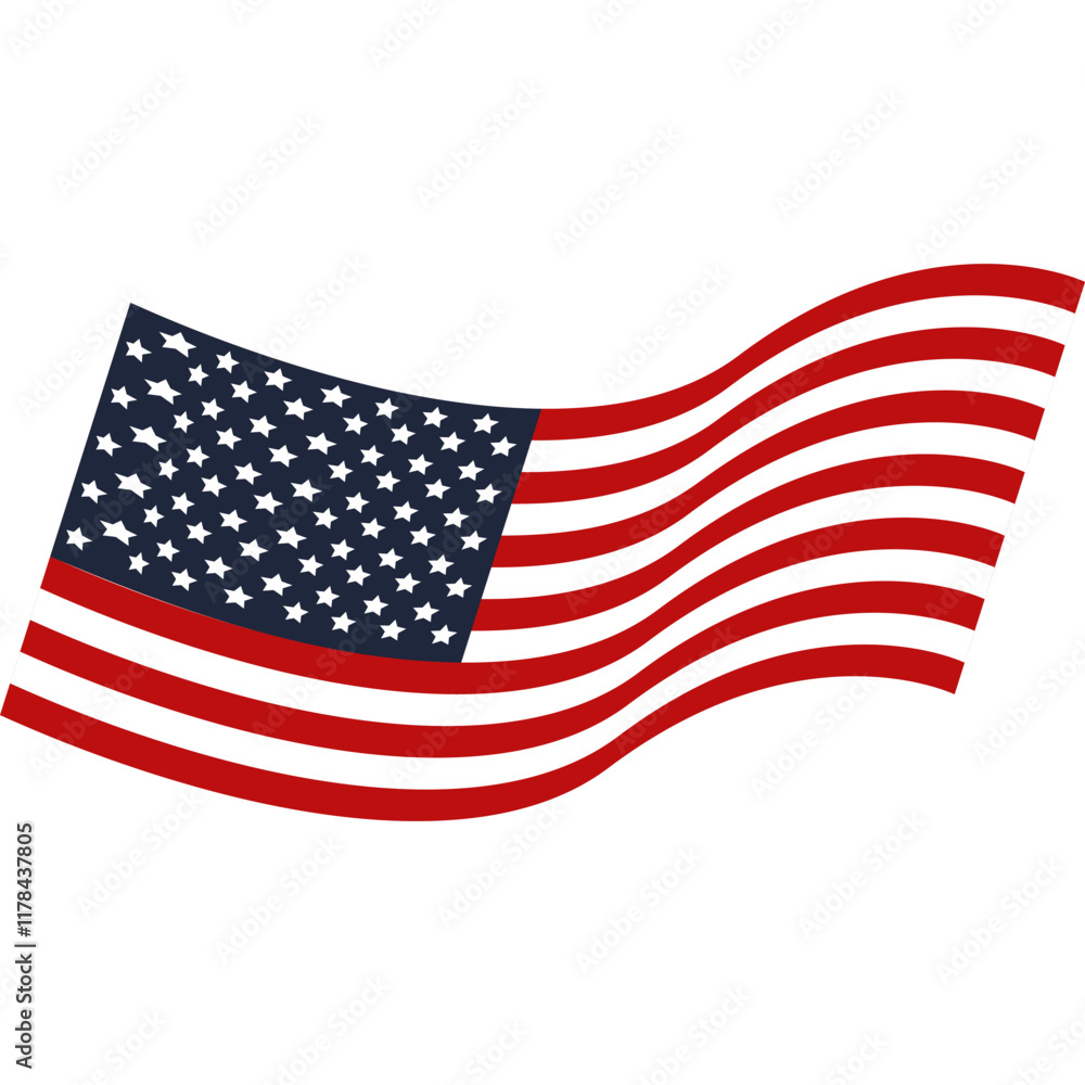 Fototapeta premium America Waving Flag