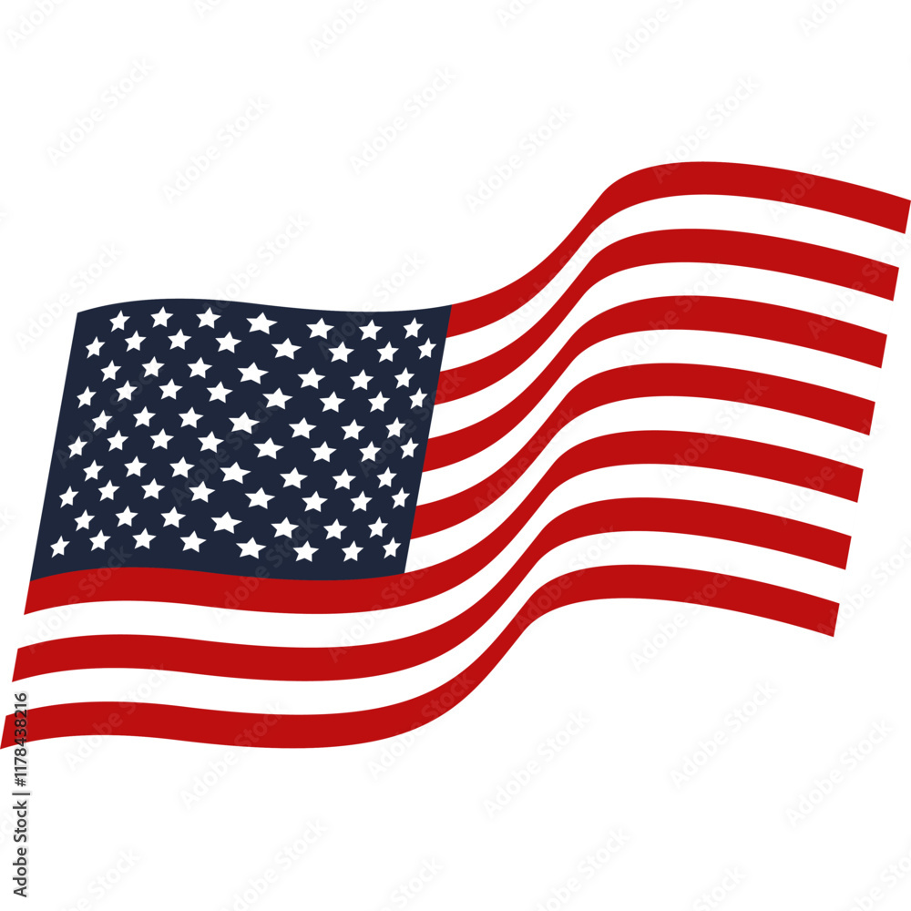 Fototapeta premium America Waving Flag