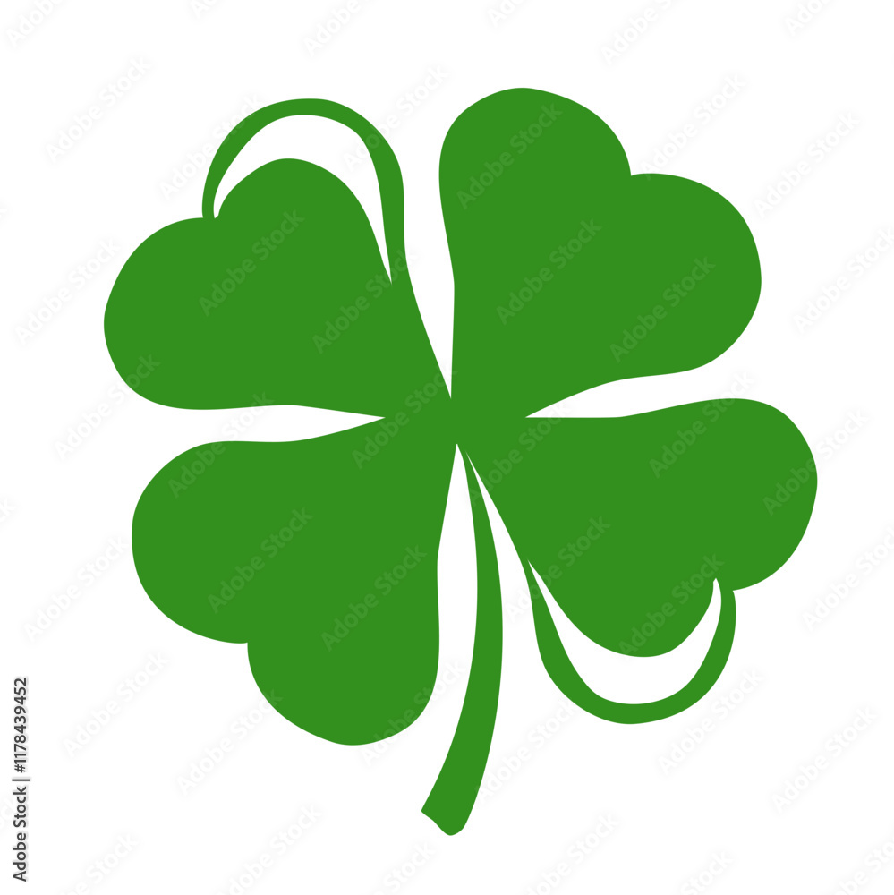 Four leaf clover flat vector Four leaf clover flat vector