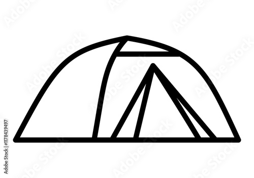 A simple design dome tent symbol