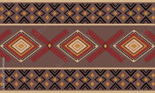 Navajo tribal vector seamless pattern. Native American ornament. Ethnic South Western decor style. Boho geometric ornament. Vector seamless pattern. Mexican blanket, rug. Wov en carpet illustration
