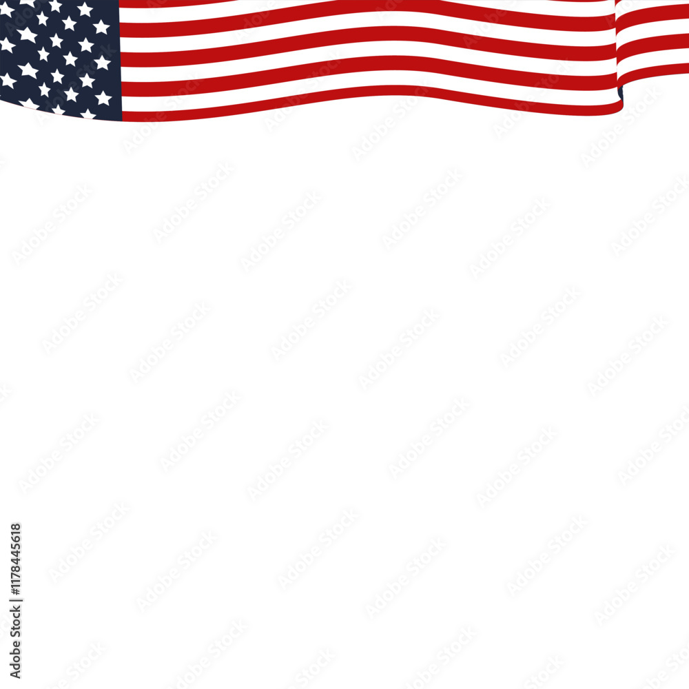 Fototapeta premium America Flag Header