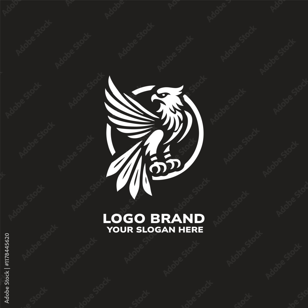 minimalist flat logo of a hawk minimalist flat logo of a hawk