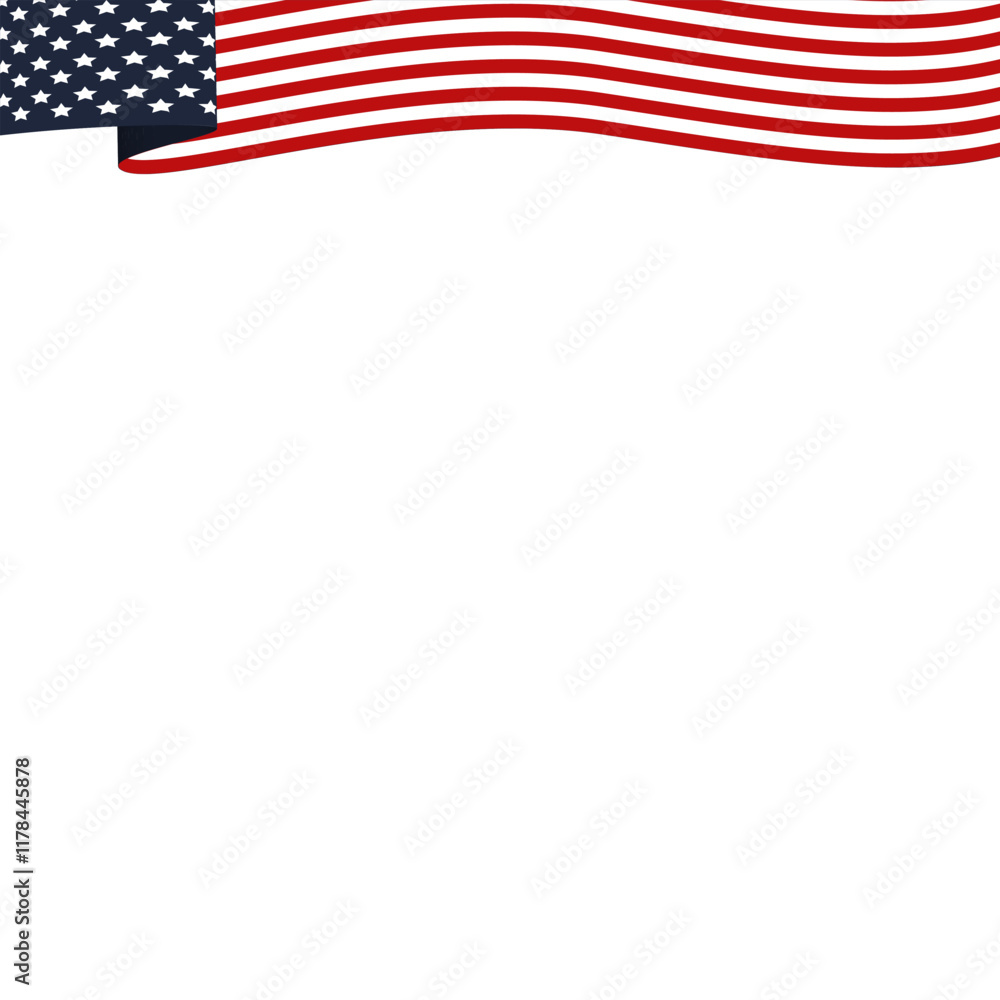 Fototapeta premium America Flag Header