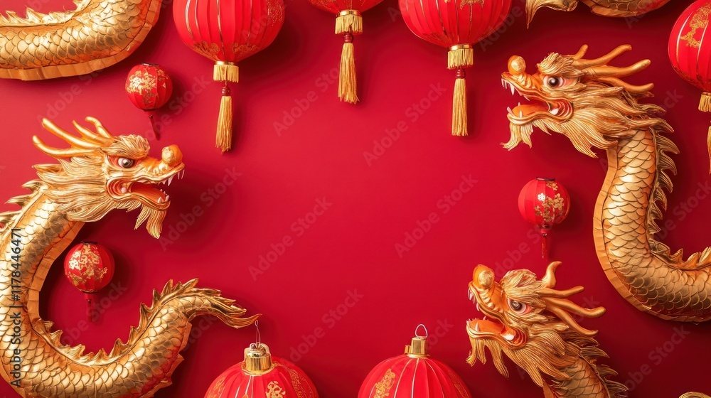 Fototapeta premium Chinese New Year Background Banner
