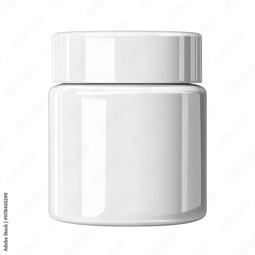 Simple White Jar for Creative Usage and Packaging Design Simple White Jar for Creative Usage and Packaging Design