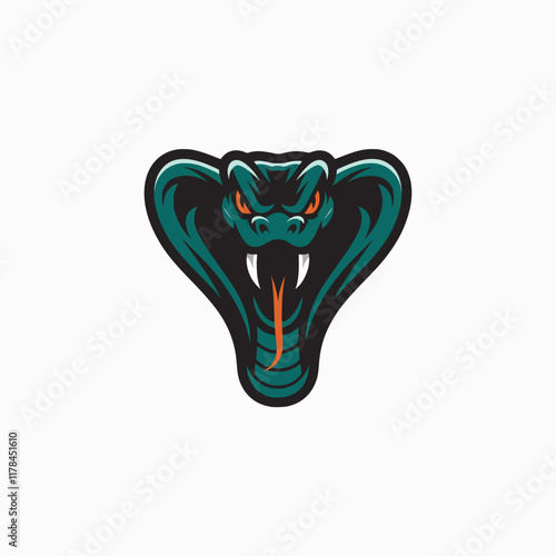 snake cobra head wild design logo illustration