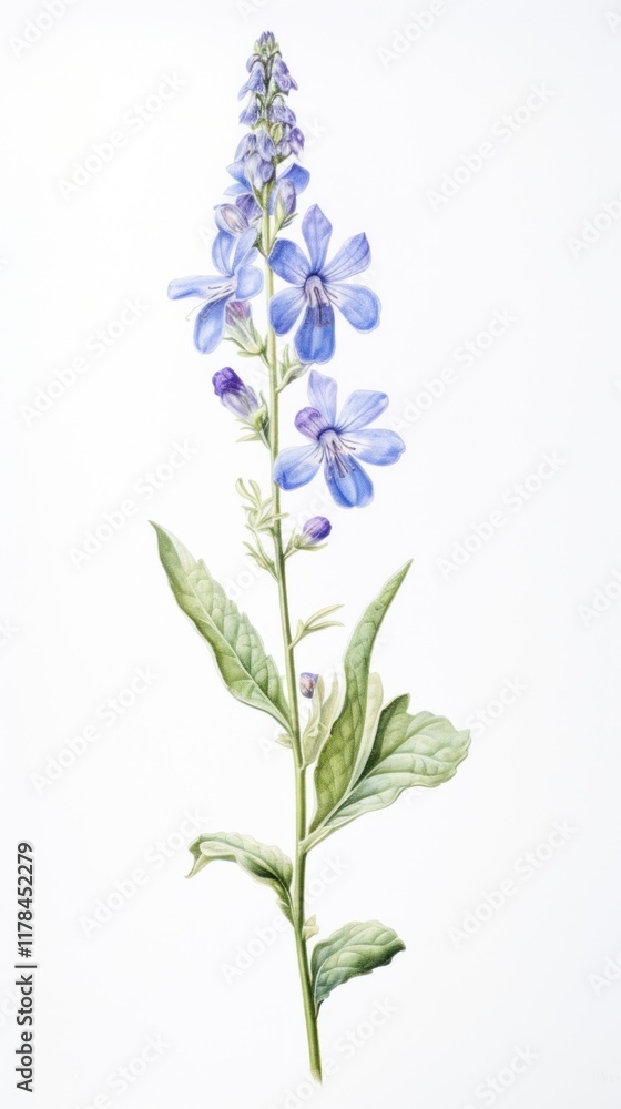 Obraz premium Illustration watercolor botanical flowers.