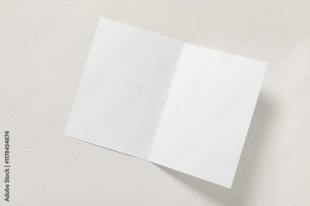 Blank brochure on white background Blank brochure on white background