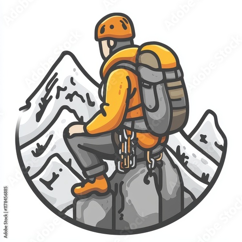 rock climbing icon in the round line, line art style , clear background --stylize 750 --v 6.1 Job ID: 1bc4f111-6c80-4a08-8d4a-d140698170da photo