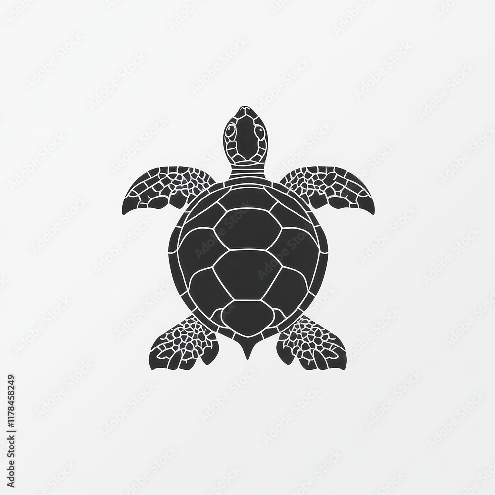 Fototapeta premium turtle icon, line art style , clear background 