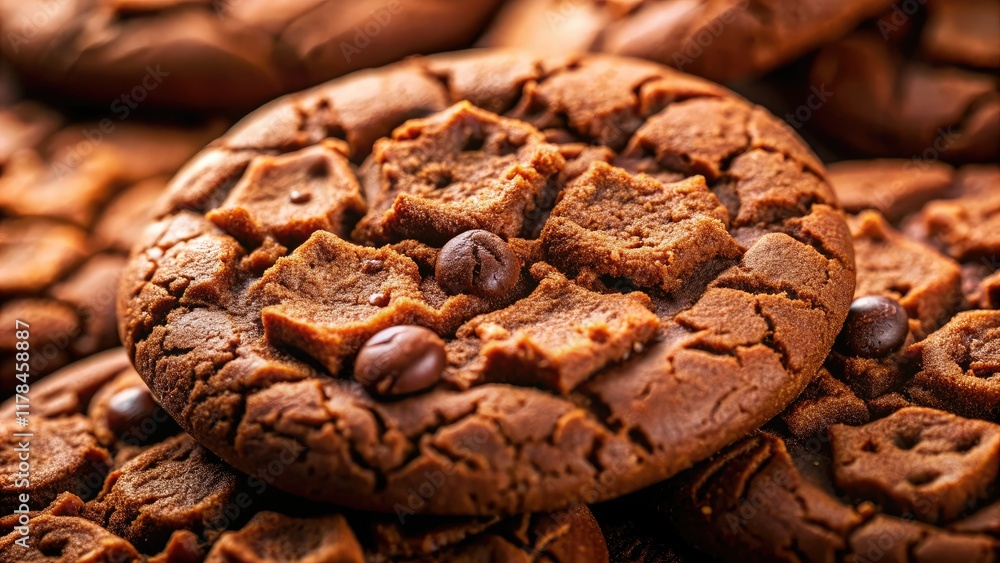 Chocolate Cookie Silhouette Thin Lines Food Photography AI Art Chocolate Cookie Silhouette Thin Lines Food Photography AI Art