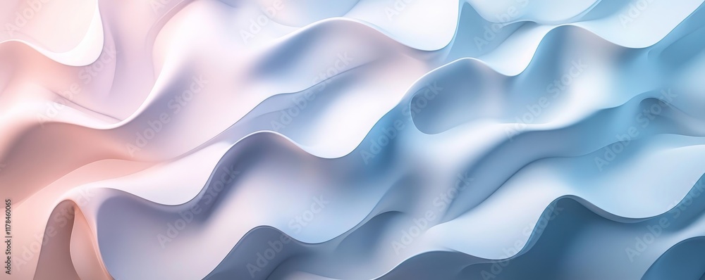 Obraz premium Pastel white gray gradient background, soft blurs texture, web banner, high-contrast tones, Generative AI