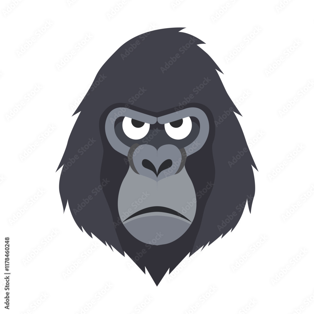 Obraz premium simple gorilla head vector