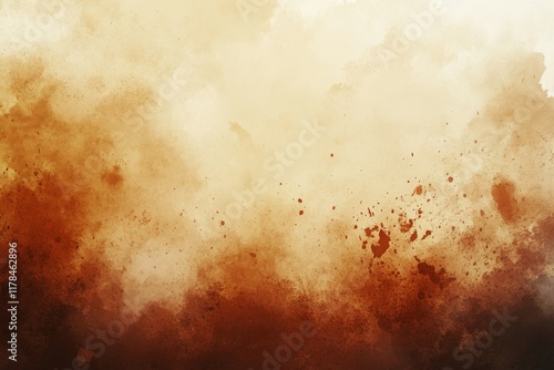 Vibrant beige brown gradient background, radiant splashes texture, poster design, minimalistic layout, Generative AI