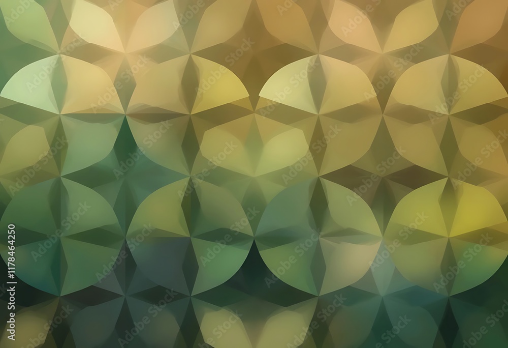 Abstract Green and Brown Geometric Pattern Design Abstract Green and Brown Geometric Pattern Design