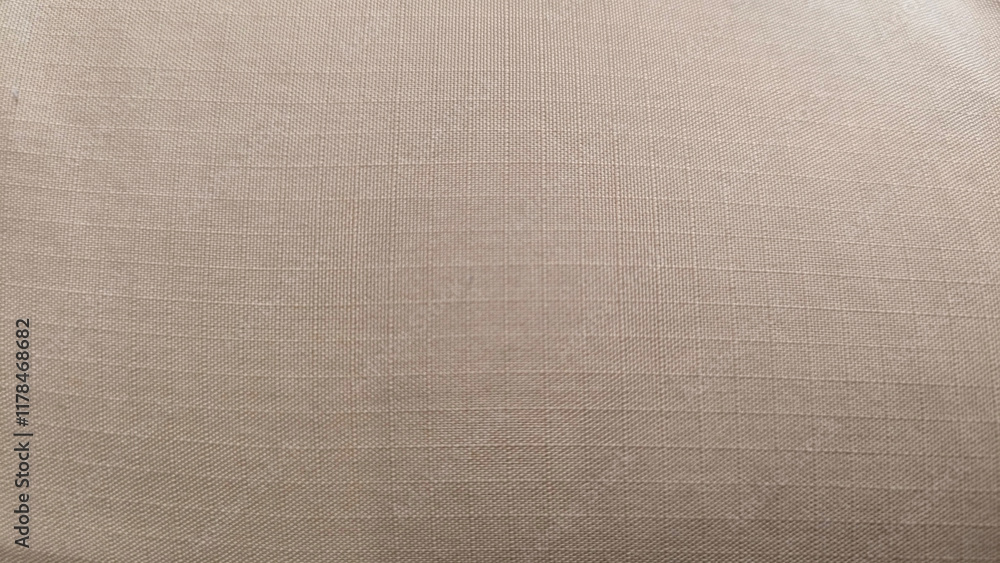Fototapeta premium Brown linen fabric cloth texture for background, natural textile pattern.
