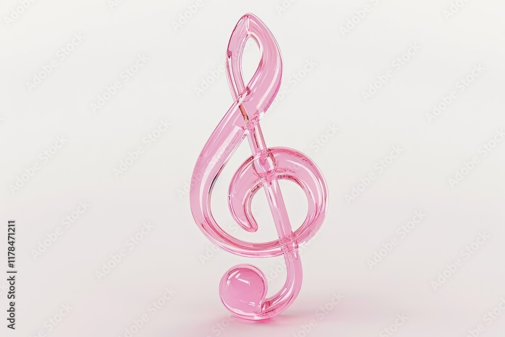 Obraz premium Music note jewelry white background accessories.