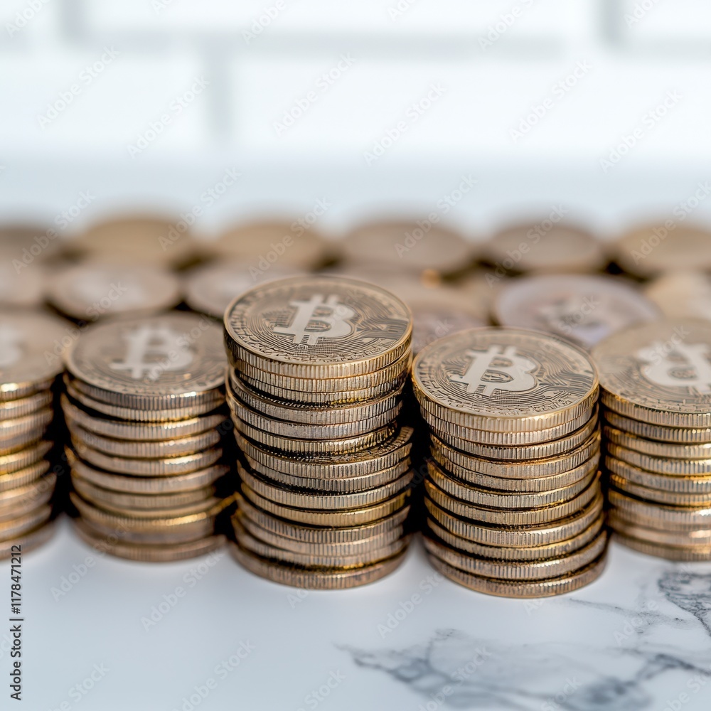 Cryptocurrency Bitcoin Stacks Golden Coins Financial Growth Wealth Investment Digital Cryptocurrency Bitcoin Stacks Golden Coins Financial Growth Wealth Investment Digital