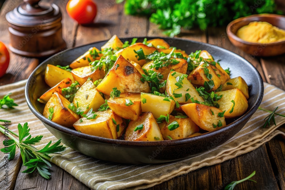Crispy Country Potatoes, Fresh Herbs, Rule of Thirds Crispy Country Potatoes, Fresh Herbs, Rule of Thirds