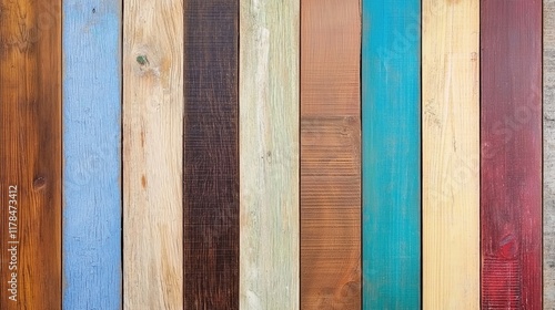 Colorful Wooden Plank Background photo