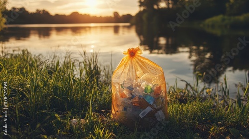 Sunset Reflections on Waste by the Water photo