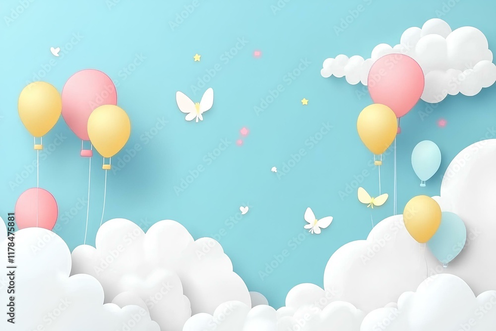 Fototapeta premium Balloons in the sky for decoration.