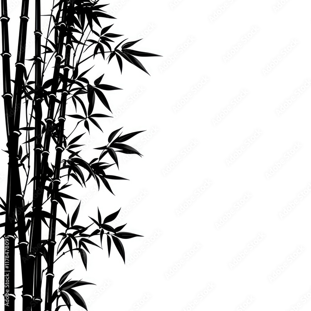 Fototapeta premium Elegant Bamboo Silhouette Design