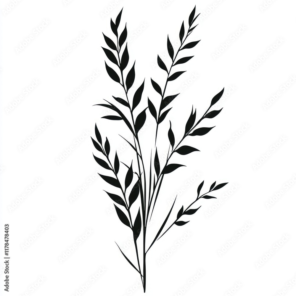 Elegant Black and White Floral Design Elegant Black and White Floral Design