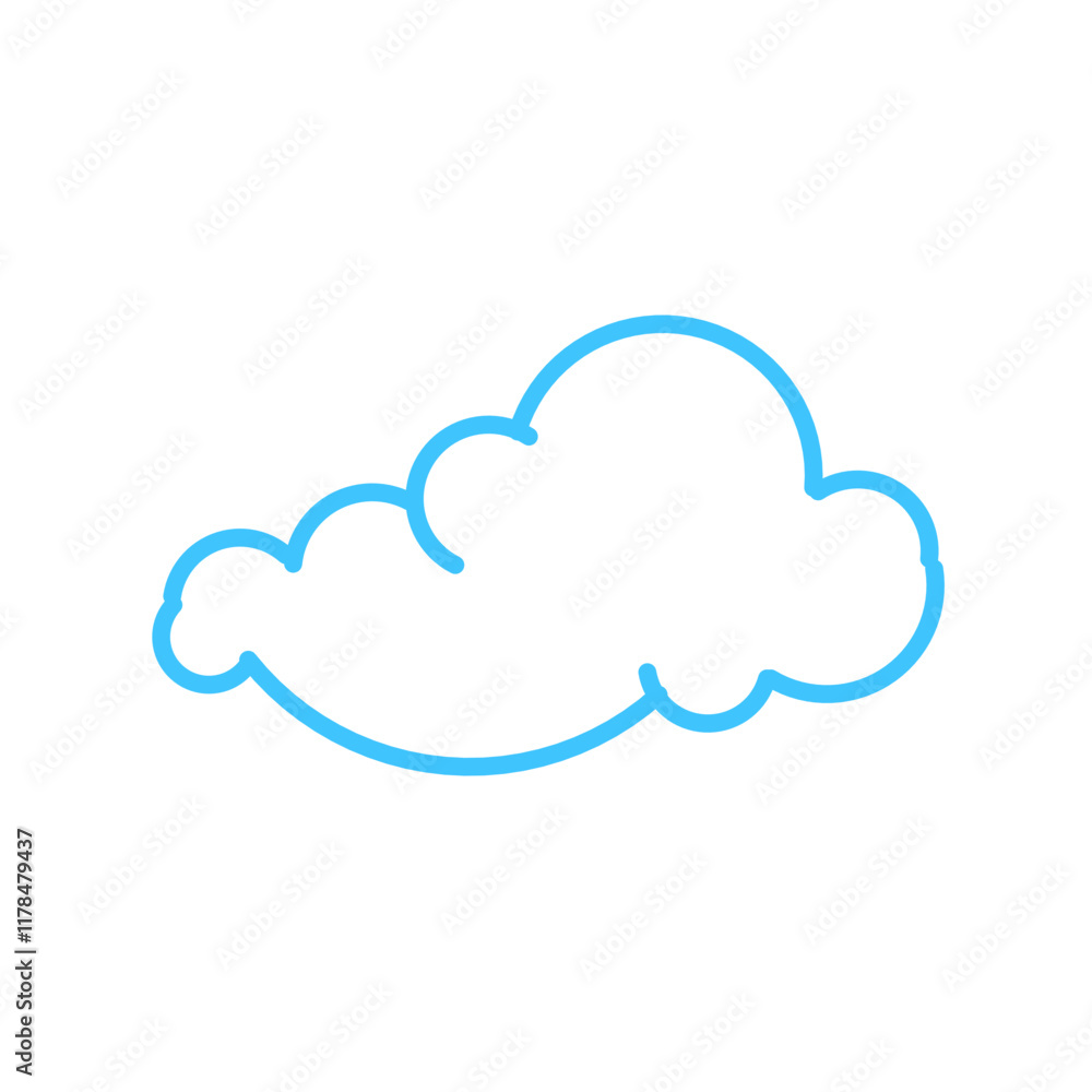 Blue Cloud Outline Blue Cloud Outline
