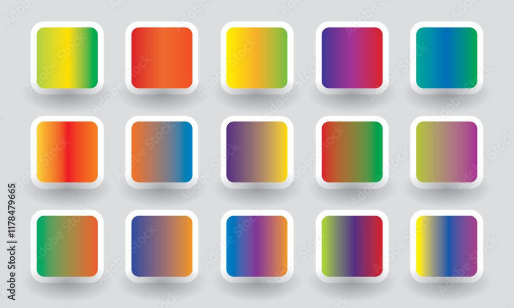 Collection of gradient harmonies colour palette. Colour palette trends Collection of gradient harmonies colour palette. Colour palette trends