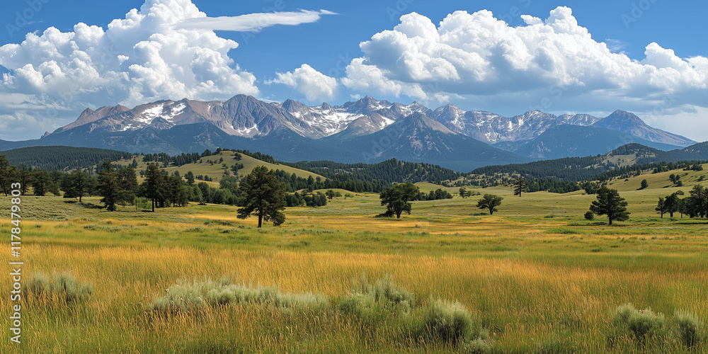 Fototapeta premium Mountains Relaxing fluid imagery for promoting