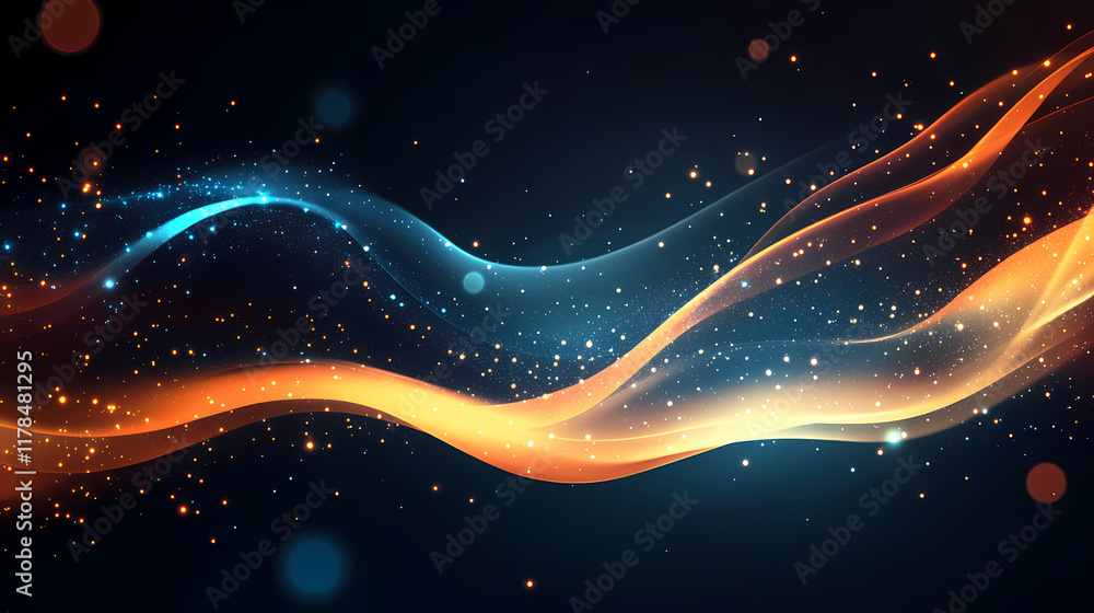 Obraz premium Light and shadow waves on a deep background