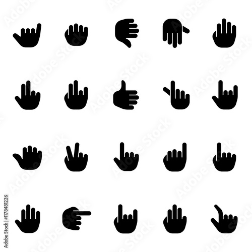 Hands with solid style, perfect for user interface projects