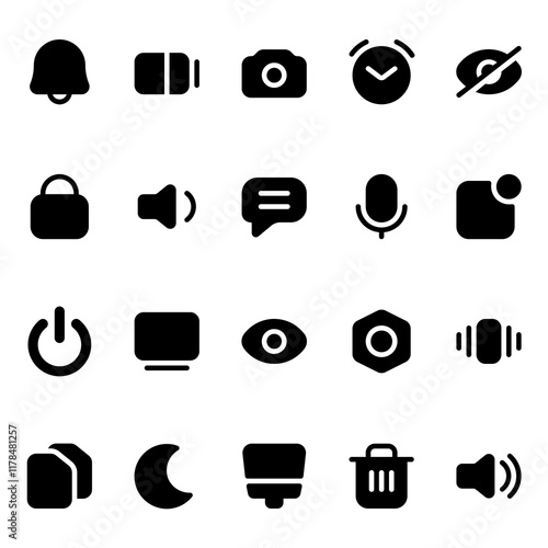 Interface with solid style, perfect for user interface projects