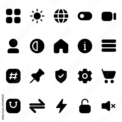 Interface with solid style, perfect for user interface projects
