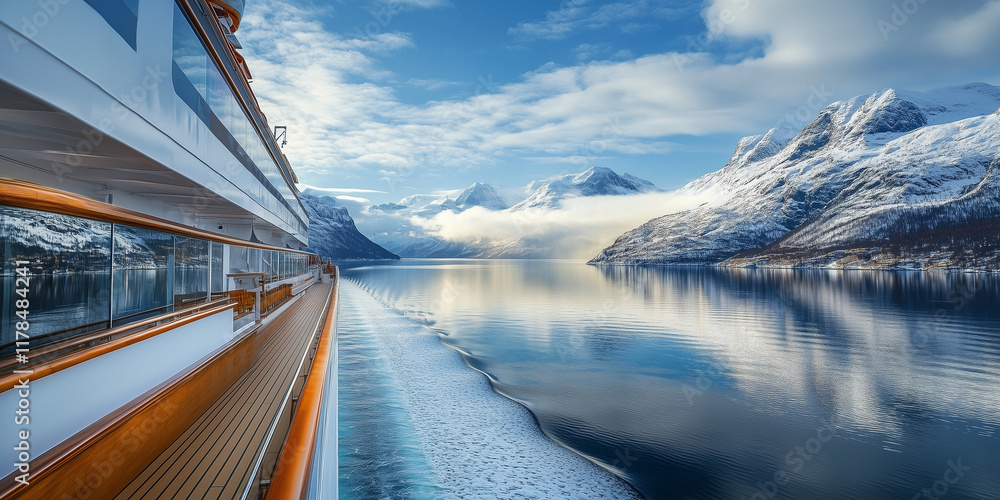 Fototapeta premium Fjords Relaxing fluid imagery for