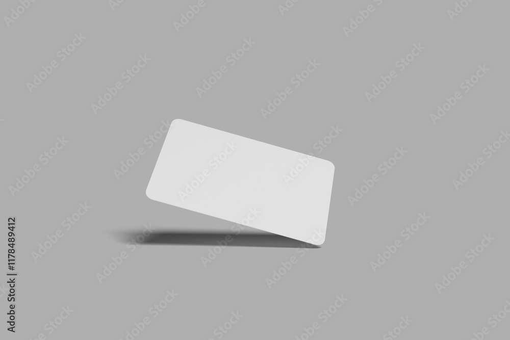 Blank floating card mockup Blank floating card mockup
