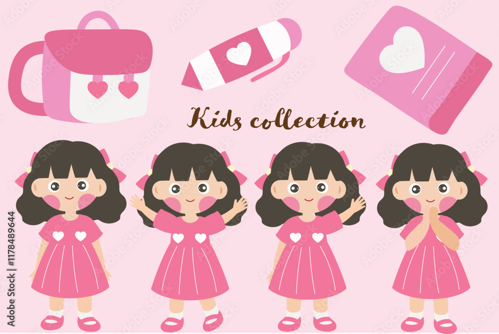 Cute Kids Collection Graphic with Accessories Cute Kids Collection Graphic with Accessories