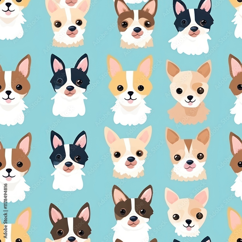 Chihuahua pattern backgrounds cartoon. Chihuahua pattern backgrounds cartoon.