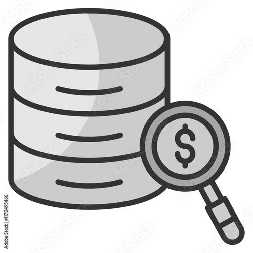 Data Valuation  Icon Element For Design