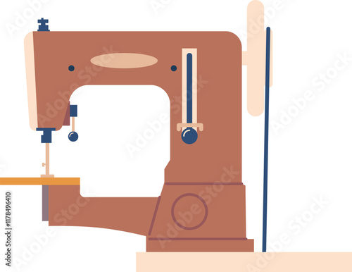 Modern sewing machine vector illustration