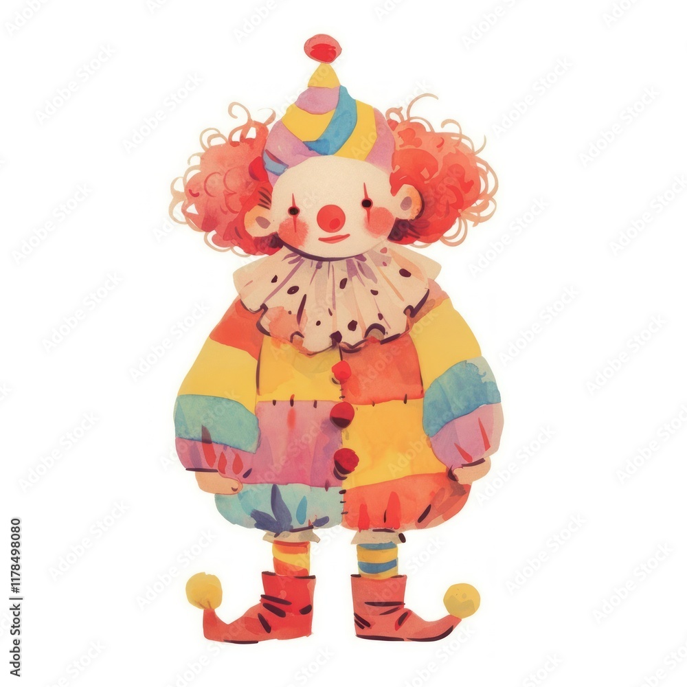 Clown boy clown illustration children's. Clown boy clown illustration children's.