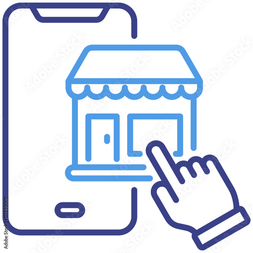 Mobile Shopping Icon