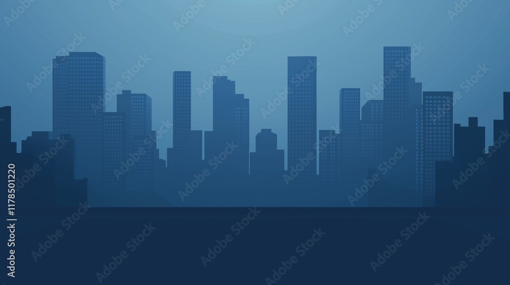 Minimalistic skyline for background use. Minimalistic skyline for background use.