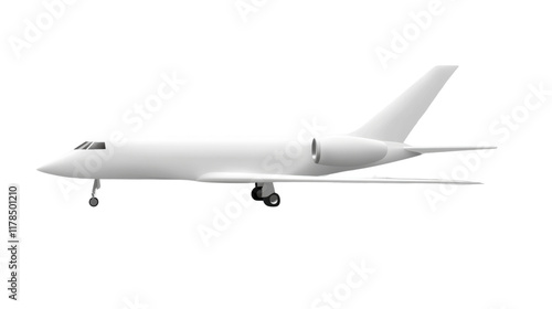 Paper airplane isolated on white background