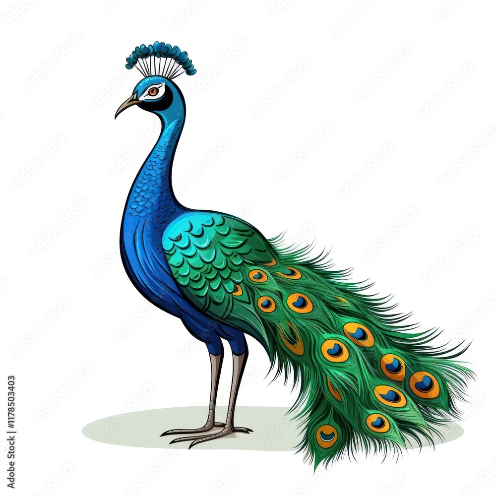 Fototapeta premium Peacock animal bird wing.